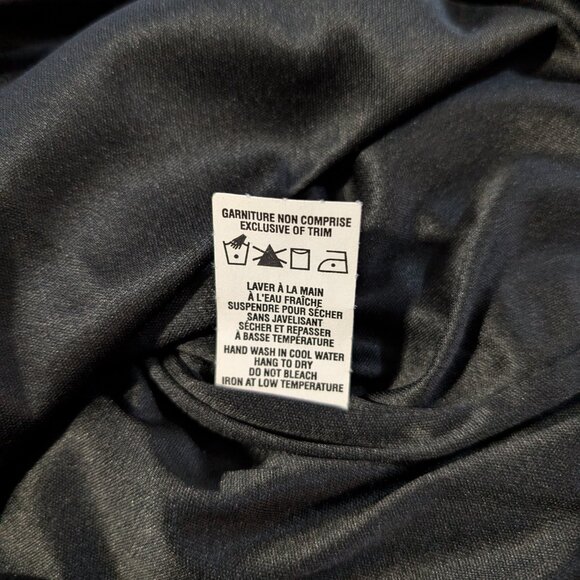 Rachel Zoe open back dress metallic print long sleeve mock neck small - Picture 15 of 16